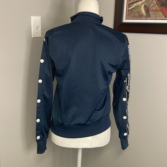 Ellesse Blue Bomber Jacket Track Laboria Blue Stripe Womens Size 6 - Picture 7 of 9